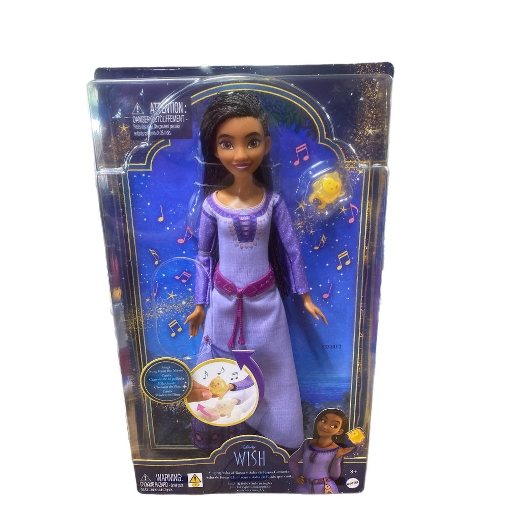 Disney Asha Of Rosas Singing 12" Doll, Includes Star, Sings 'The Wish' NIP